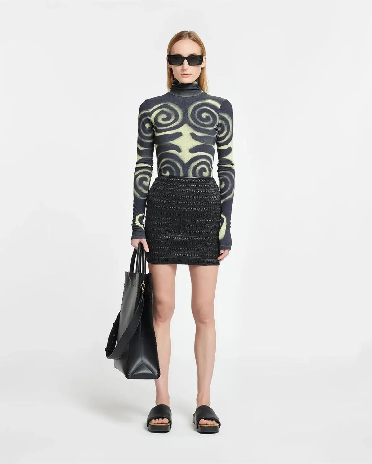 JOSA Mesh-Jersey Turtleneck Топ від Nanushka  - фото 1