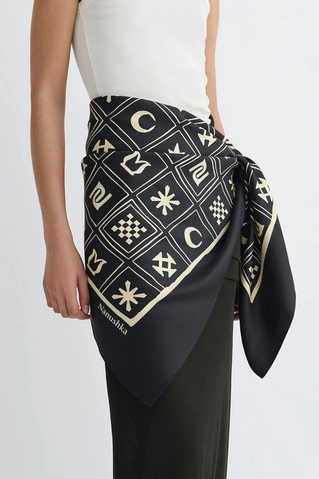 Хустка MIANI Silk Scarf Black