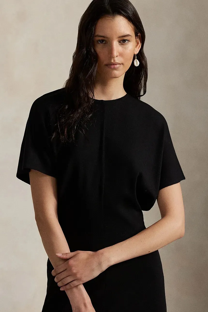 Чорна міді-сукня Polo Ralph Lauren  - фото 3