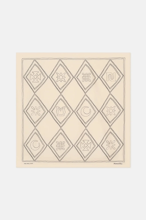 Хустка Nanushka ARGYLE Printed Silk Scarf