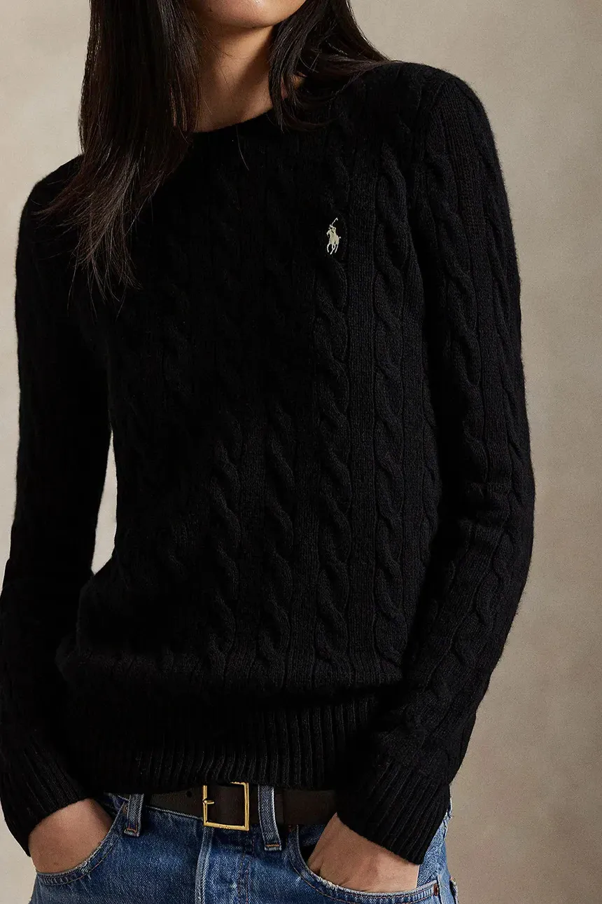 Жіночий светр Polo Ralph Lauren з косами з вовни й кашеміру  - фото 5