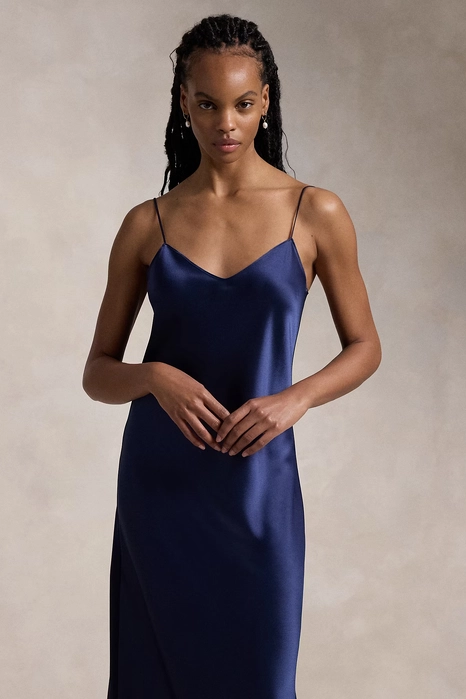 Жіноча нічне плаття Ralph Lauren Navy Silk Slip