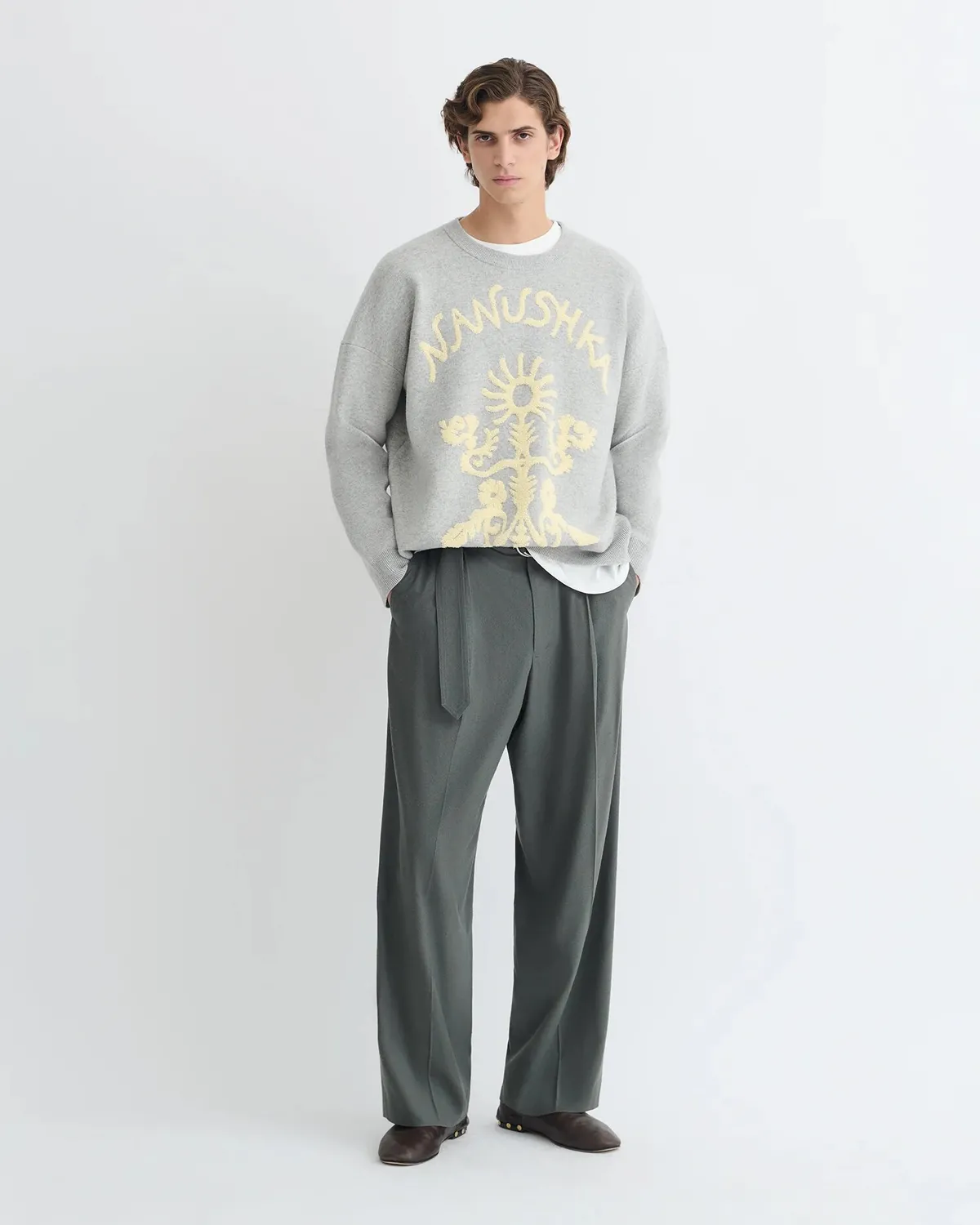 Светр Nanushka Oswin Merino and Terry Jacquard Sweater  - фото 1