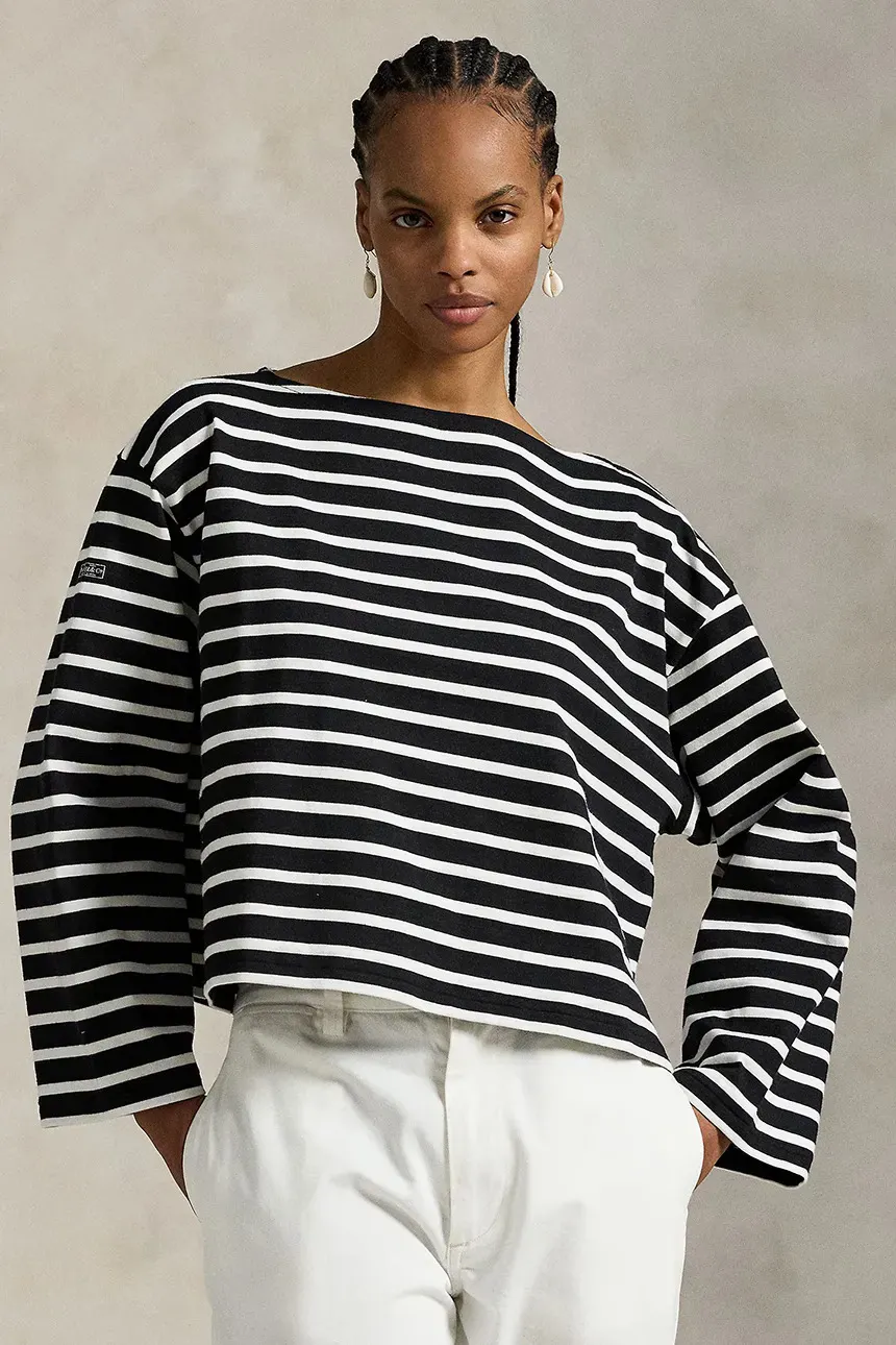 Лонгслів смугастий Polo Ralph Lauren Boatneck Mariner Tee  - фото 4