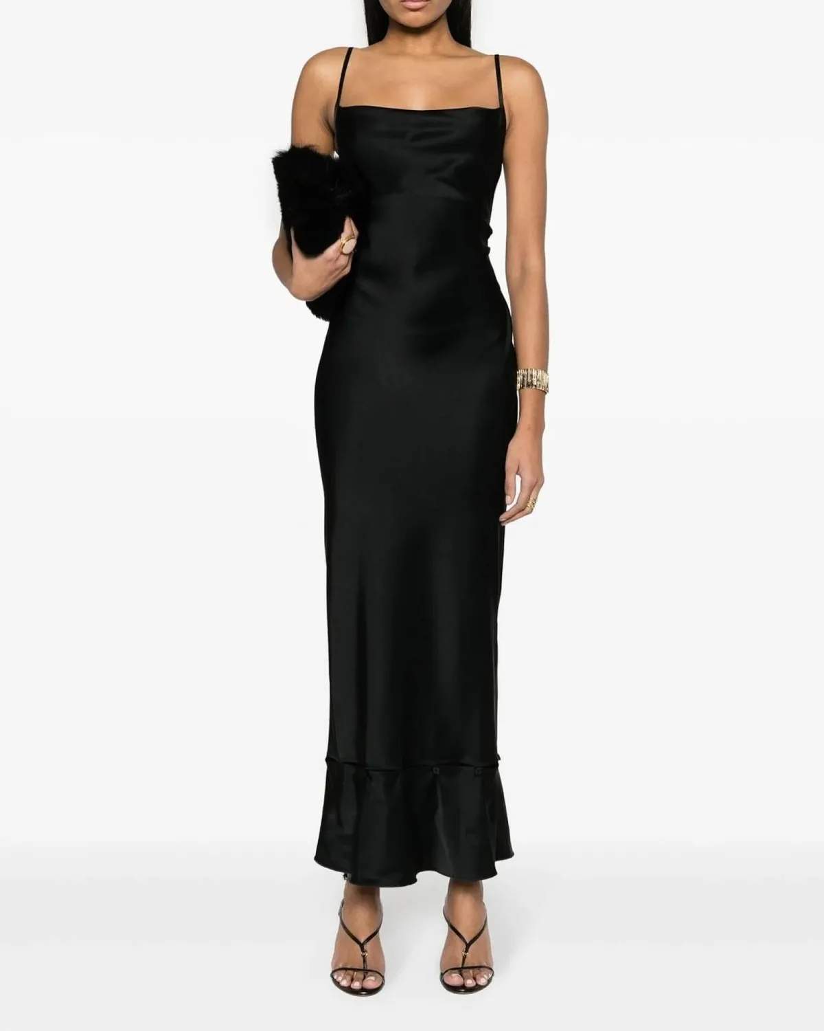 Атласна Сукня Renny Slip Satin Maxi від Nanushka  - фото 4