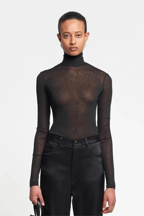 Лонгслів HARRI Mesh-Jersey Turtleneck Toп від Nanushka