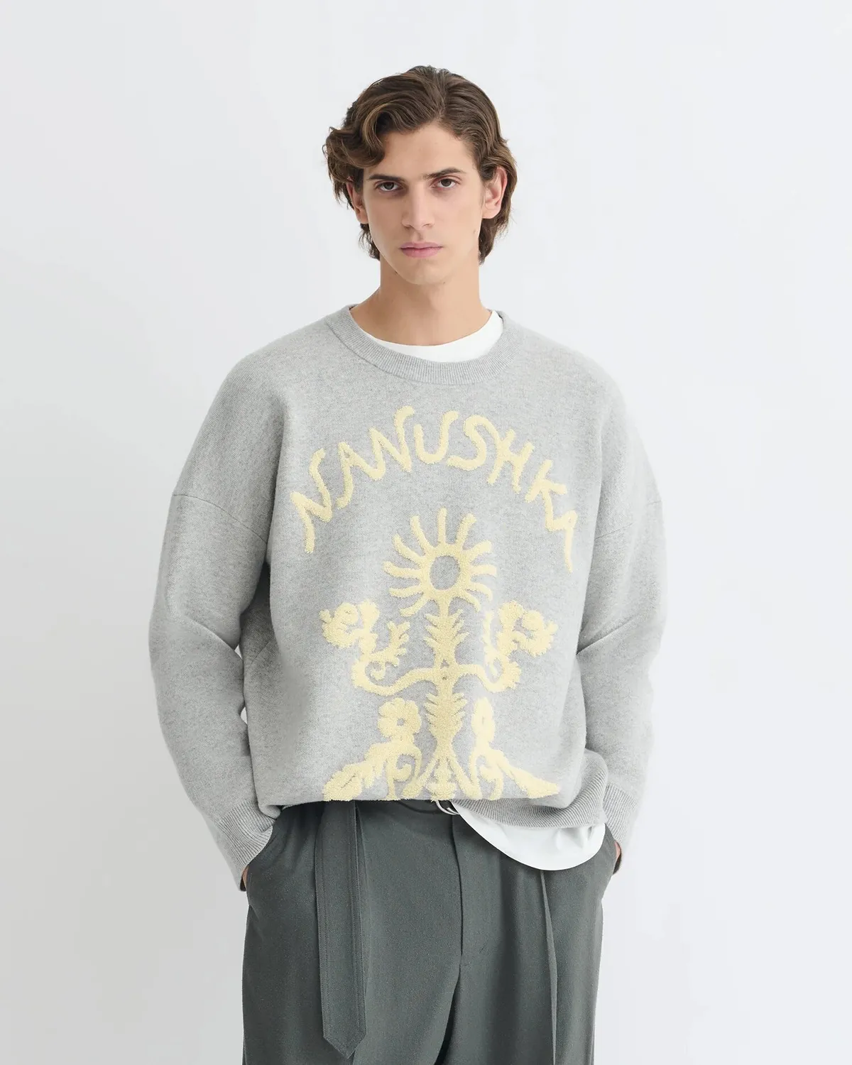 Светр Nanushka Oswin Merino and Terry Jacquard Sweater  - фото 3