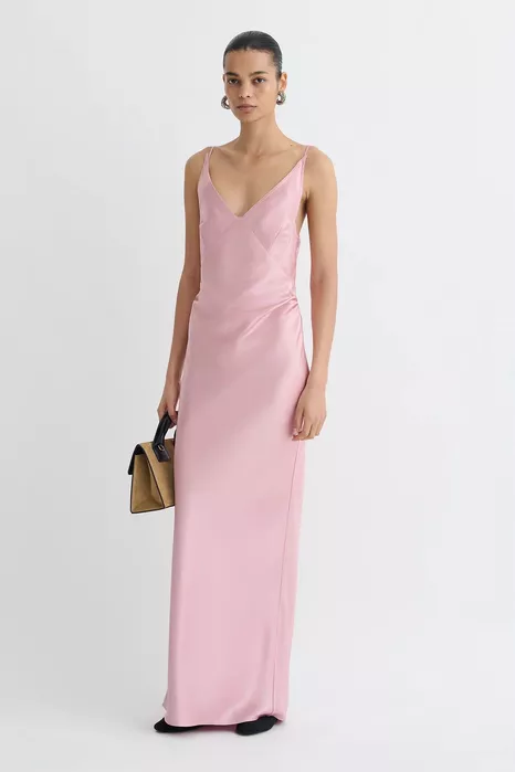 Nanushka — сукня Coeus Slip Satin Maxi