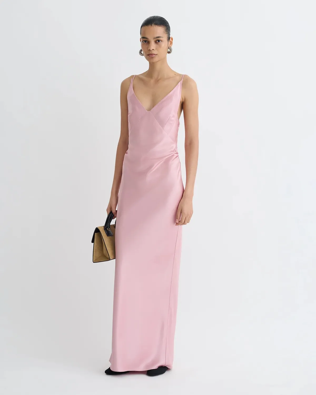 Nanushka — сукня Coeus Slip Satin Maxi 