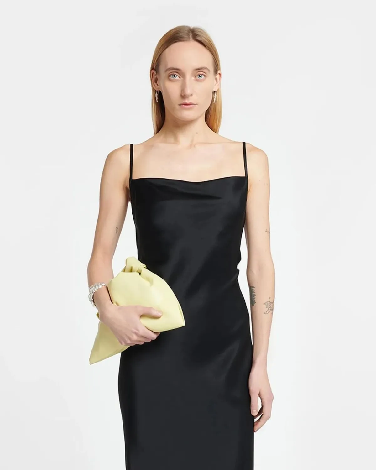 Атласна Сукня Renny Slip Satin Maxi від Nanushka 