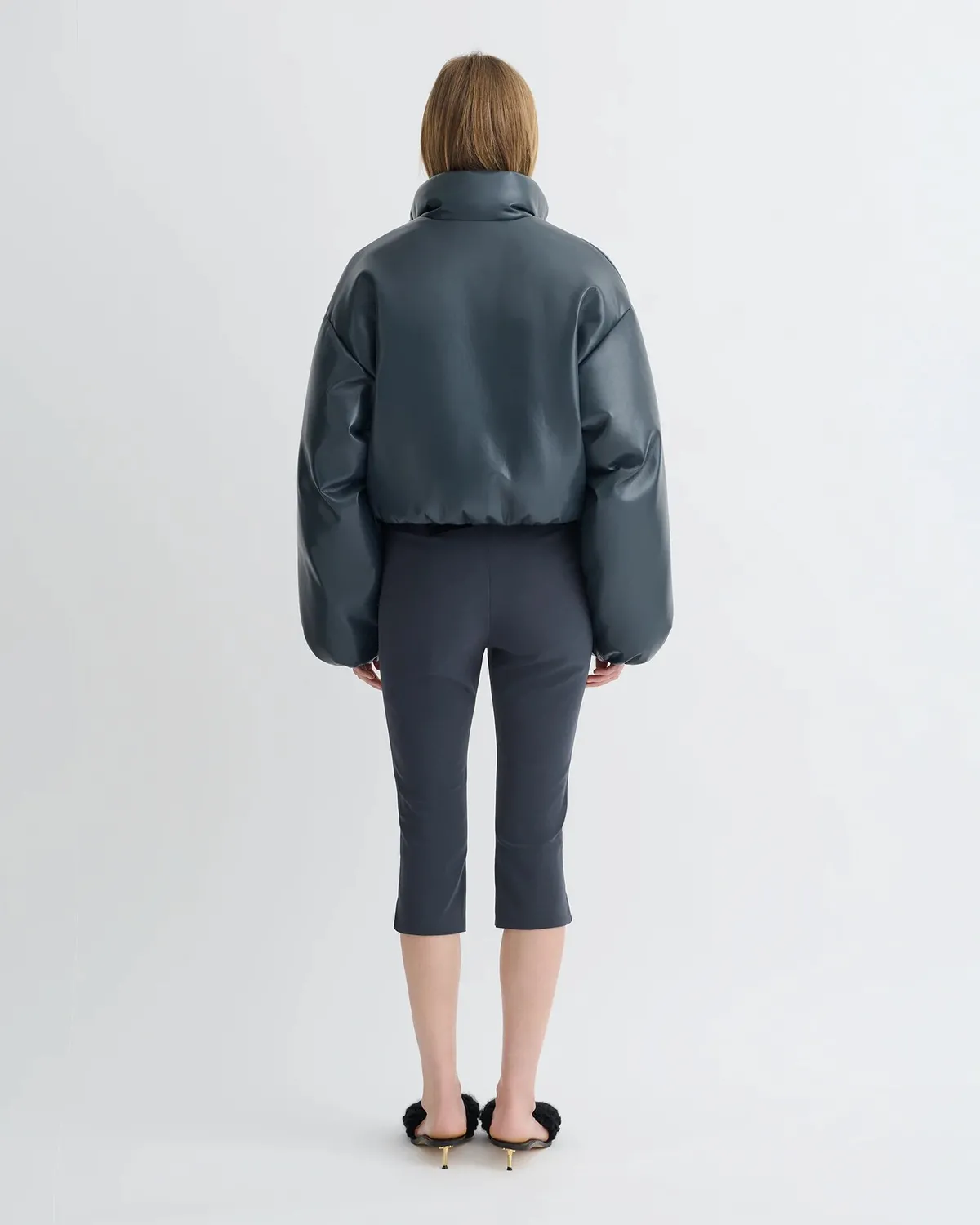 Жіноча укорочена пухова куртка Lilima з Okobor alt‑leather  - фото 2