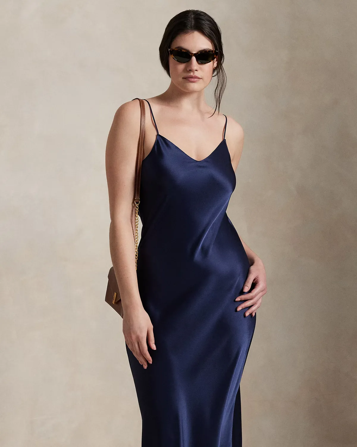 Жіноча нічне плаття Ralph Lauren Navy Silk Slip  - фото 5