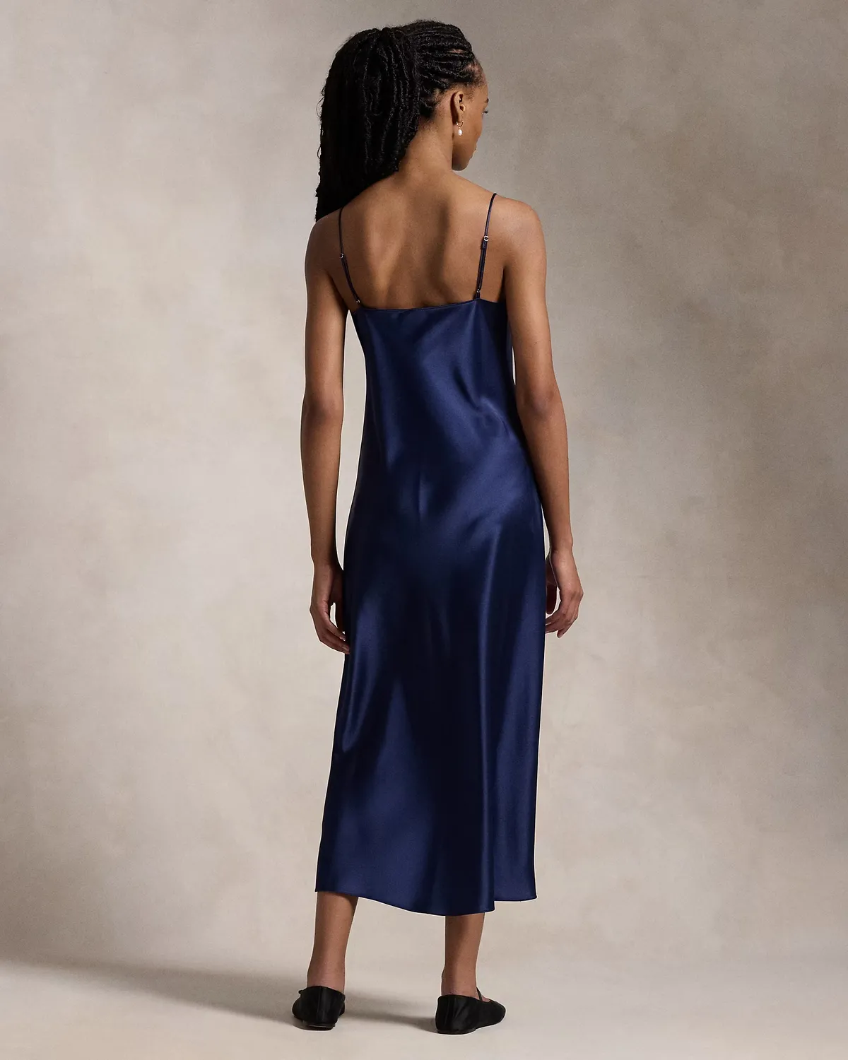 Жіноча нічне плаття Ralph Lauren Navy Silk Slip  - фото 1