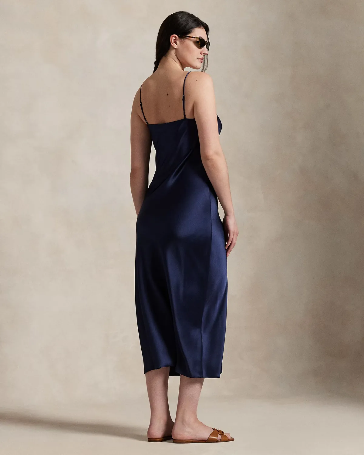 Жіноча нічне плаття Ralph Lauren Navy Silk Slip  - фото 6