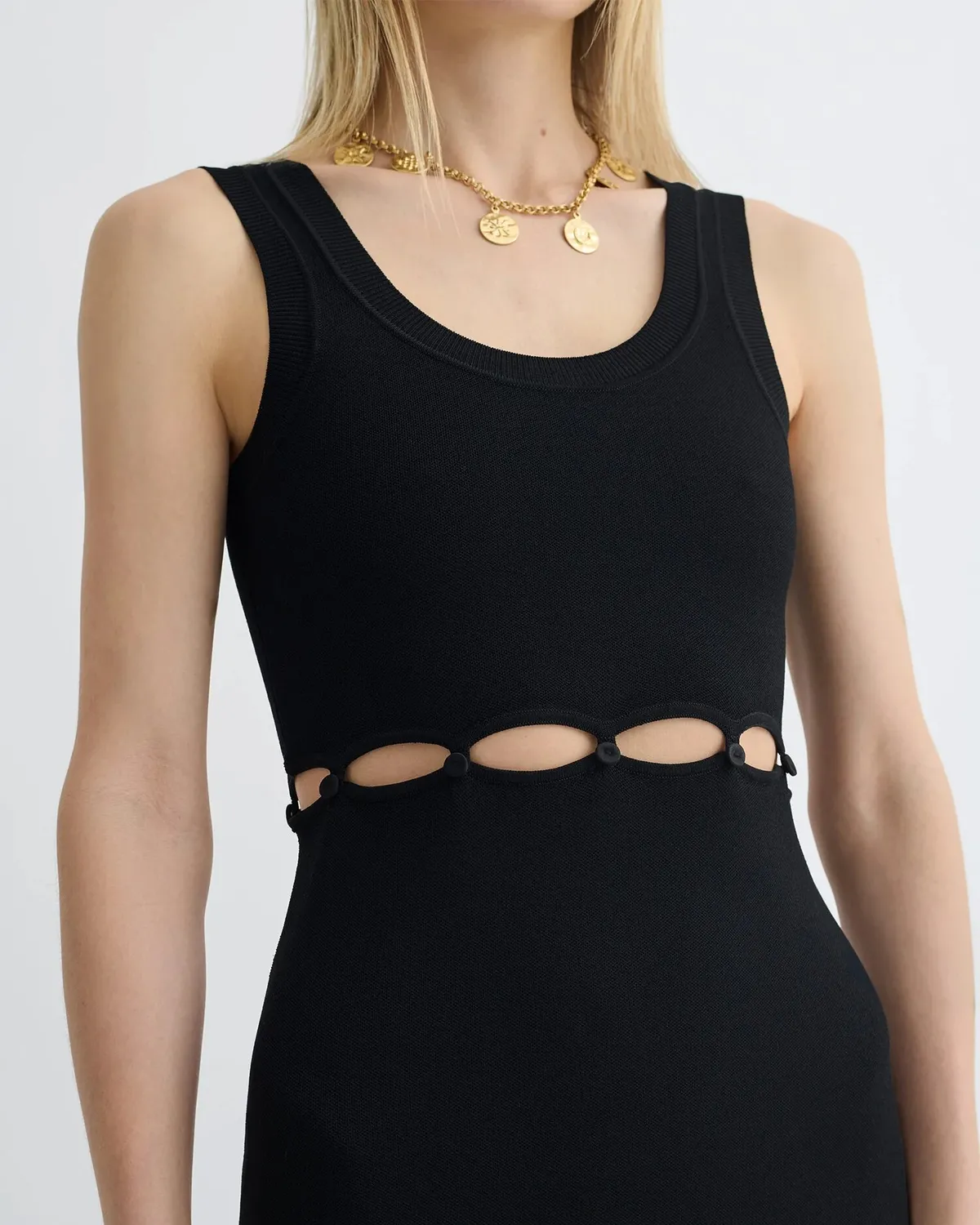 Сукня Nanushka Maves Knitted Midi Dress Black  - фото 2