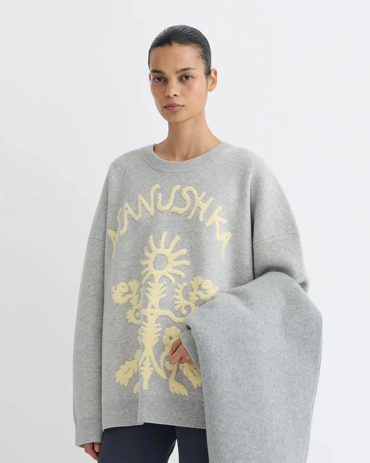 Светр Nanushka Oswin Merino and Terry Jacquard Sweater  - фото 2