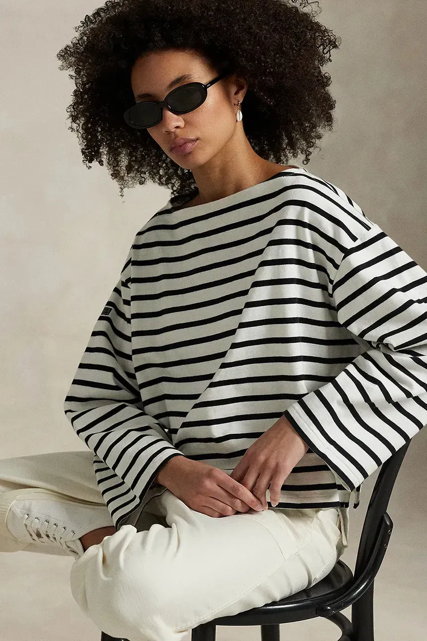 Лонгслів смугастий Polo Ralph Lauren Boatneck Mariner Tee  - фото 4